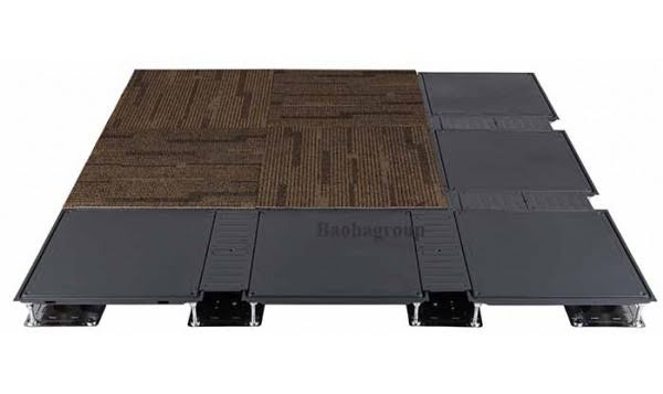 Bề mặt hoàn thiện sàn nâng HPL chống tĩnh điện.